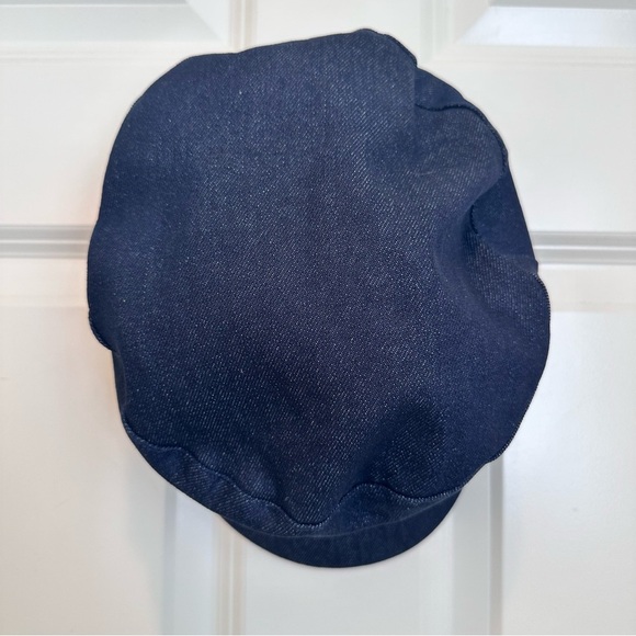 NWOT Marella by Max Mara Beret of Denim Cotton with Visor Lined. Sz:OS Spring - Picture 10 of 16